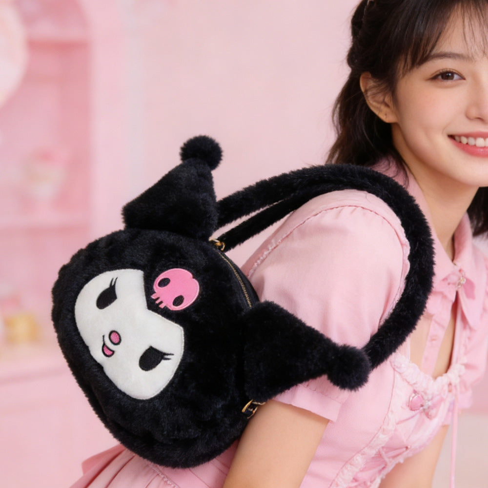 Cartoon plush crossbody bag: instantly turn heads and dominate the scene! overflowing with girly charm, it's irresistibly cute