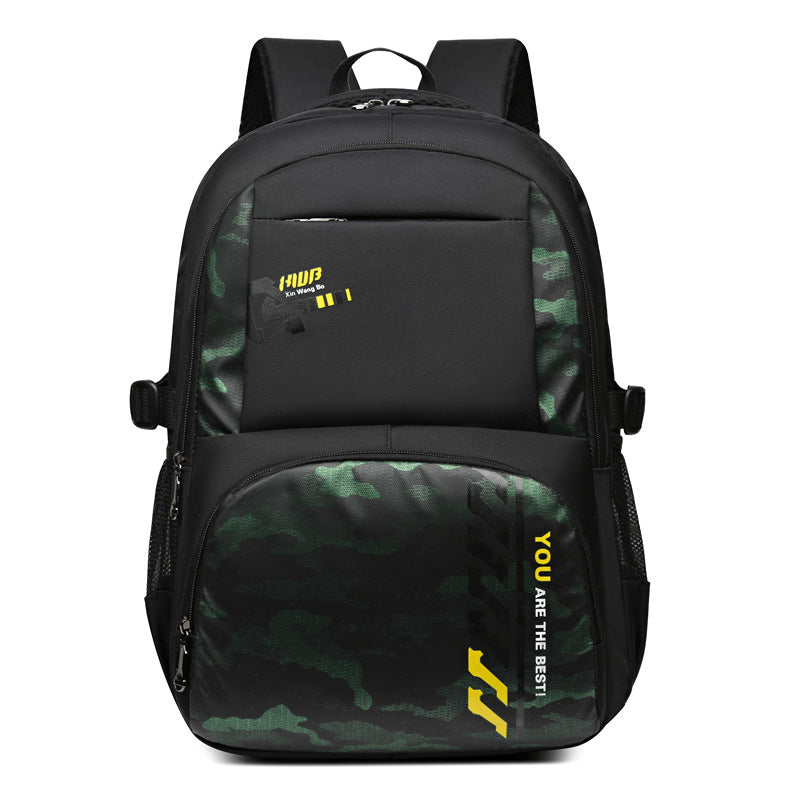 Manufacturers wholesale new backpacks for primary and secondary school students, large-capacity backpacks, casual and simple boys and girls, junior high school students schoolbags