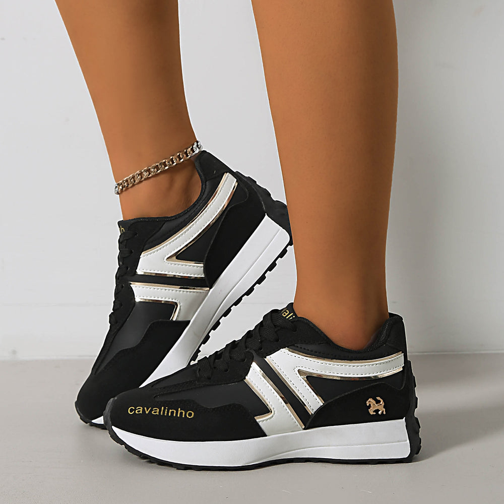 plus size women's shoes new arrival breathable leather sneakers women's korean version thick solecasual soft bottom running dad shoes