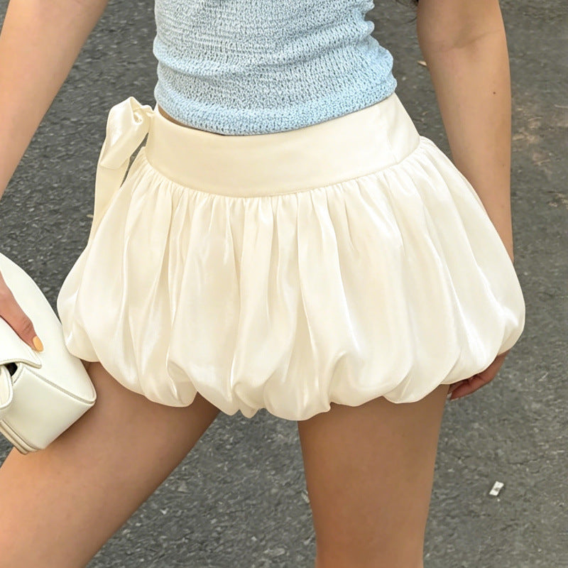 fashionsummernew arrival women's clothing high waistslimming look a-line skirtfashionsweet puffy skirt