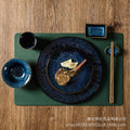 Japanese creative kiln-turned tableware ceramic suit restaurant for home model room stylish ceramic plate for one person to eat