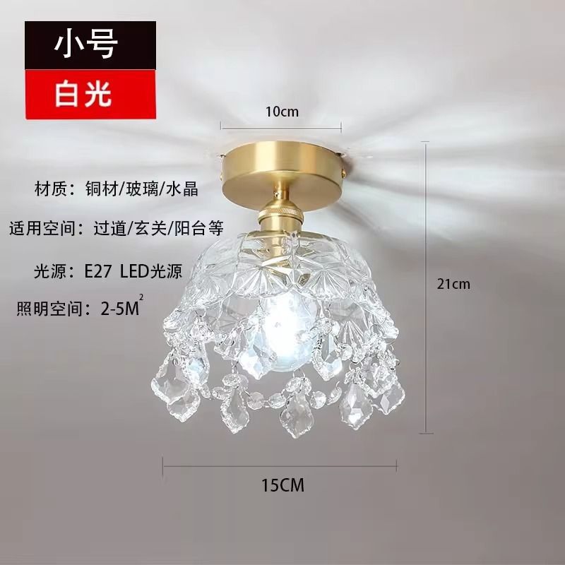Luxury crystal entryway chandelier - french art style for hallway, corridor, balcony, and ambiance enhancement