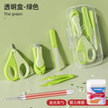 Lf-transparent box set-green + luminous ear picks + baby cotton swabs