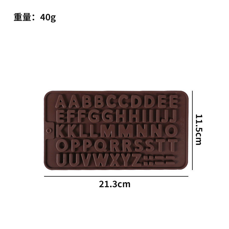 hot-selling number & letter chocolate silicone mold fondant mold - home diy baking dessert cookie mold