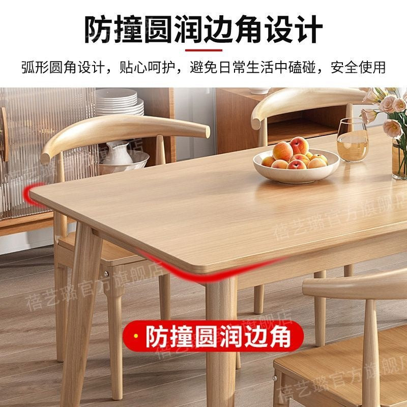 Nordic solid wood dining table modern casualaccessible luxury rectangular japanese table and chair combination dining table for home small apartment