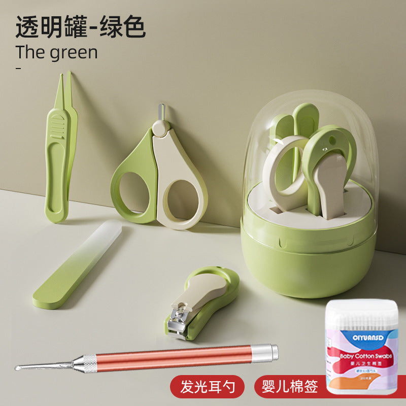 Baby transparent jar nail clipper suit newborn baby nail clipper kids anti-clip small scissors nail clippers
