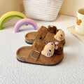 Kids' birkenstock-inspired outdoor sandals: 2025 spring/autumn cartoon cute comfortable closed-toe slides for girls