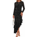 sweet & chic  autumn new arrival: high-end, elegant, relaxed fit, floral dress