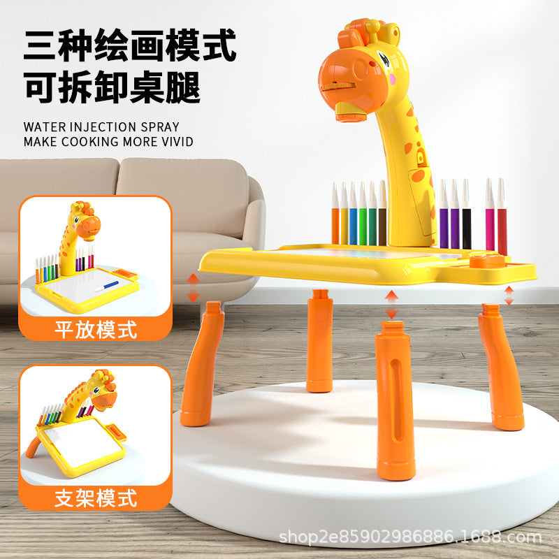 Children's projection drawing board - large size educational learning table for early childhood development - doodle, write, and draw toy for boys and girls