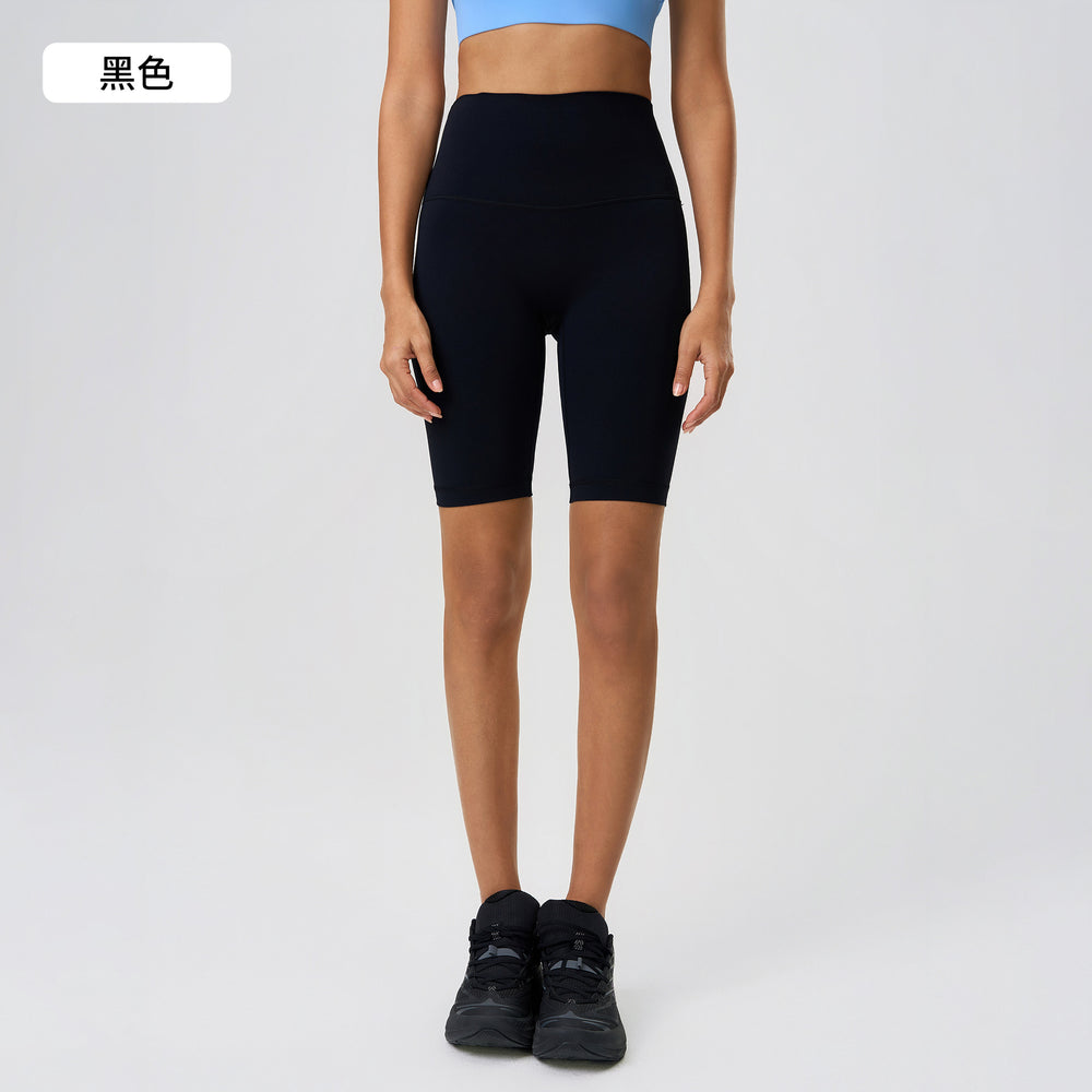 Summer high-waisted butt-lifting yoga shorts - barely-there feel, shaping, tight-fit, 5-inch shorts for women's outdoor fitness and sports - d25086