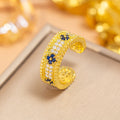 hot-selling design, full of diamonds, inlaid with zircons, exquisite women's openable adjustable rings, popular fashion accessories