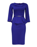 Kayaat cross-border supply of african plus size women's clothing v neck side button lotus leaf hem dress skirt