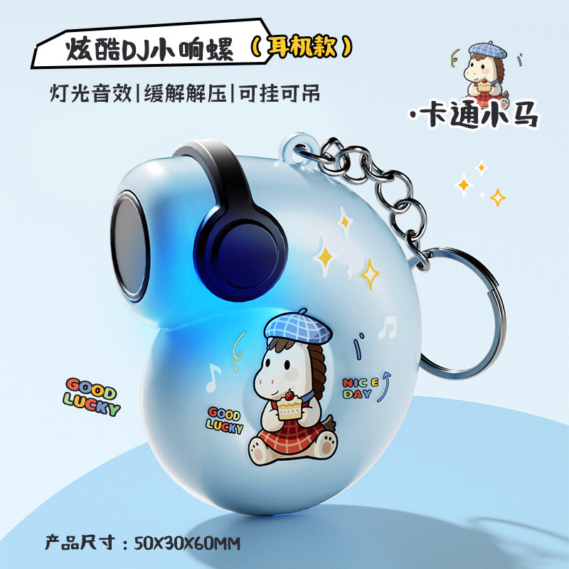 Cartoon sound keychain - creative charm with magnetic axis sound effects, stress relief toy, multi-colored cute student gift - dropshipping available