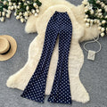 Retrohigh waistlooseeasiest for matchpolka dot slightly flared pants for women summer lazy style slimming lookslimming lookcasualpantsk-style
