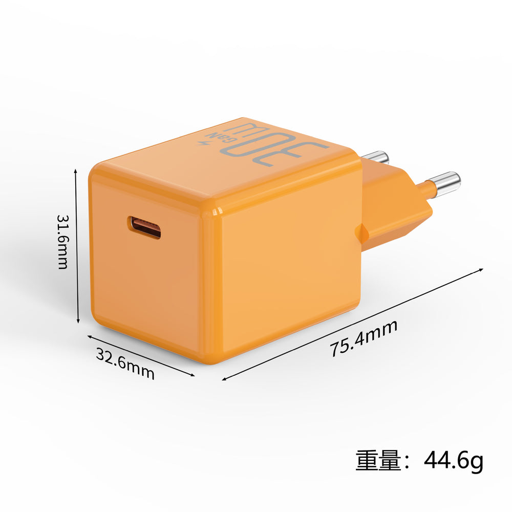 Pd30w gallium nitride fast charging, suitable for apple charger iphone8-17 full power ce certified european plug
