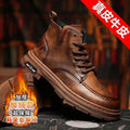 Genuine leather cowhide men's shoes boots men's new arrivalmenclassybest selling short american retroboots men's autum