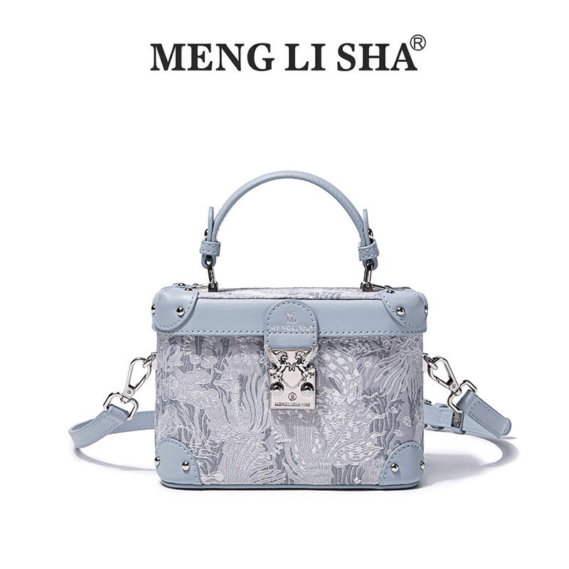 2025 spring and summer new personalized simple portable small fragrant style box bag light luxury high-end single shoulder crossbody small square bag