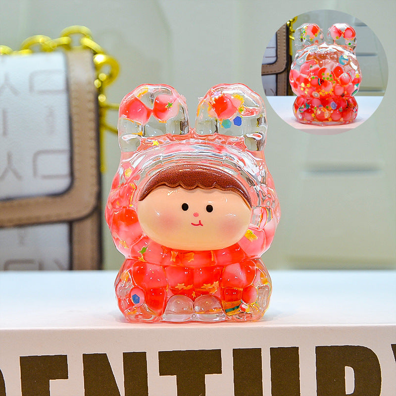 oversized three-dimensional quicksand KIKI shopping mall blind box figure desktop ornament car pendant DIY jewelry accessories