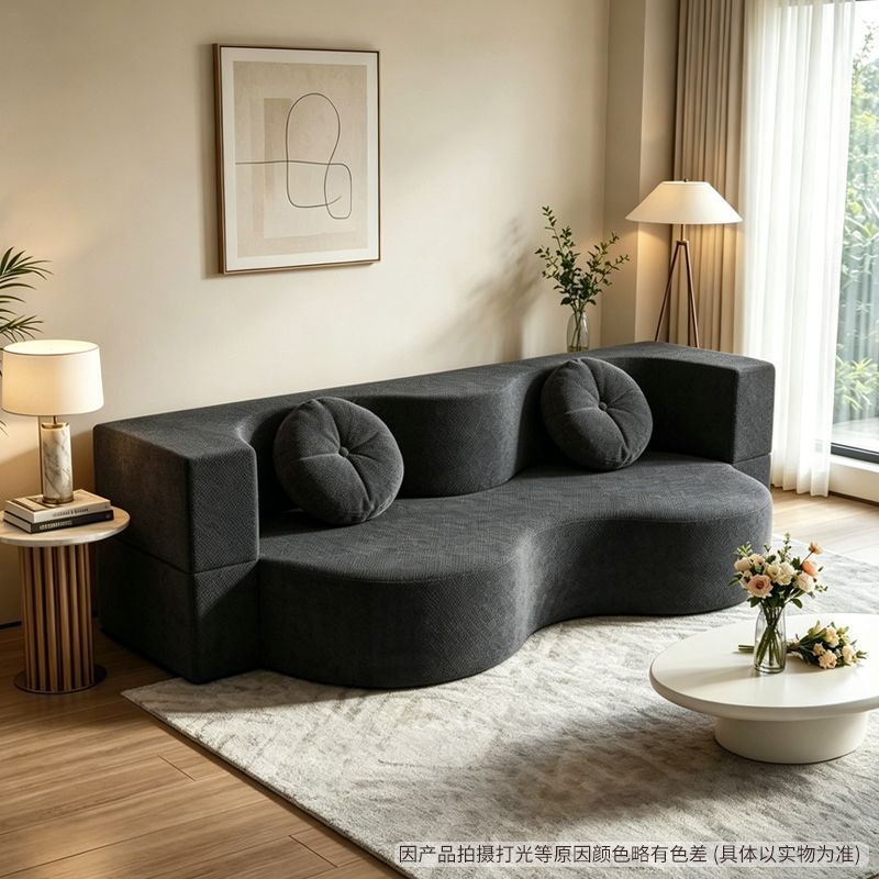 Double lazy tatami fabric compression sofa bed foldablenew arrivalall-in-one molded small apartment rental sofa