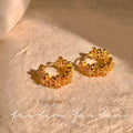 French gold filigree floral hoop earrings - 2026 new arrival: exquisite design, elegant and versatile earrings