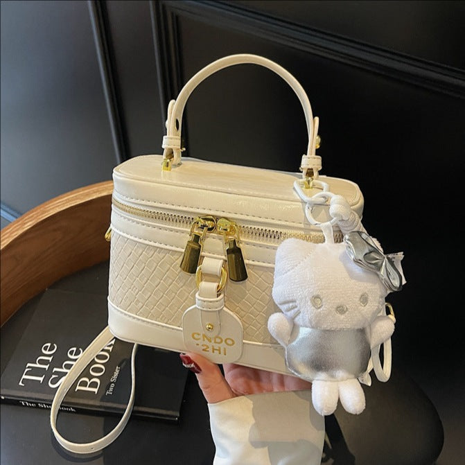 Cross-border high-end handbag trendy fashion box bag 2025 new Korean version shoulder bag popular commuter messenger bag