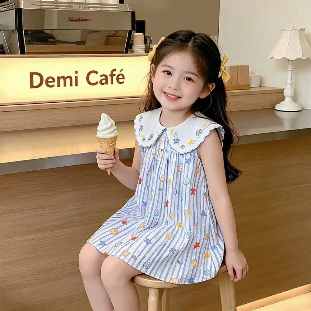 Newborn baby chic princess dress summer outfit girls sleeveless romper dress first birthday baby bodysuit
