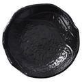 Rock texture minimalist ceramic western dinnerware black and white bowls plates dishes restaurant hotel high-end plating fruit salad bowl