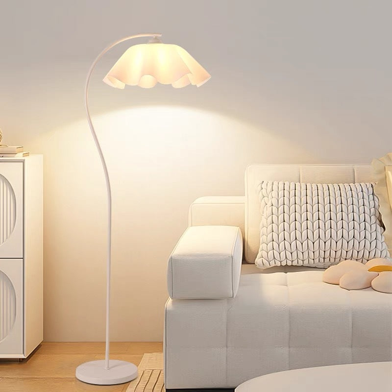 Floor lamp vintage french retro cream living room bedroom bedside vertical table lamp japanese pleated atmosphere lamp