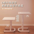 Adjustable height study desk - bedside, sofa, and dorm room mobile laptop table with wheels - foldable computer desk