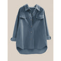 Full real shot shein independent station 1688  hot selling casual corduroy shirtoutwear