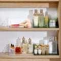 Transparent mirror cabinet organizer - no drilling required, wall-mounted storage rack for bathroom vanity, lipstick & makeup organizer