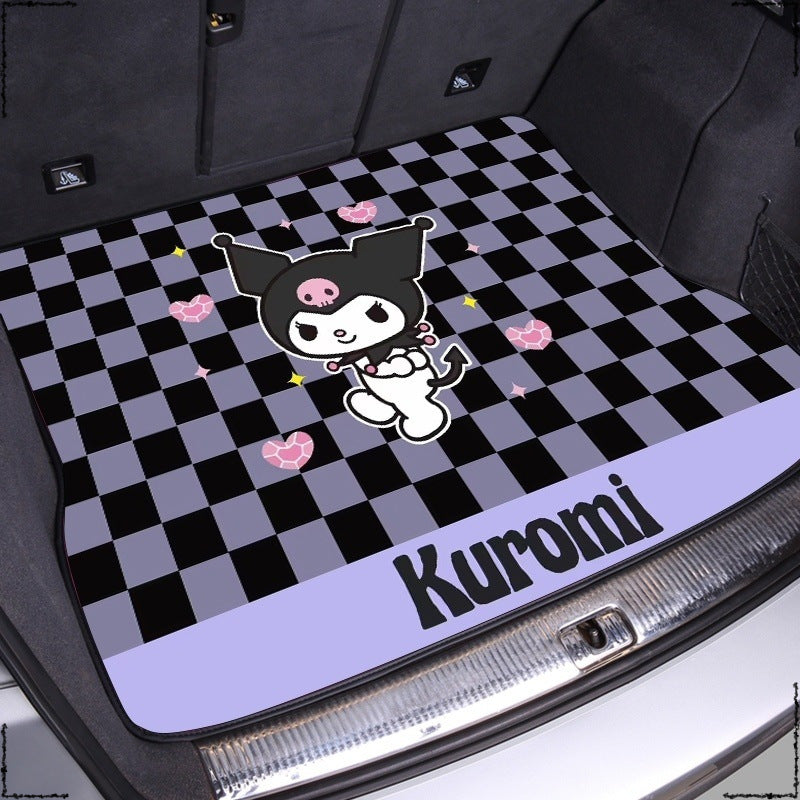Cartoon car trunk pad Lynk 06 Suiteng Elantra Civic Qashqai tail box pad Accord car pole krypton