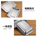 Stainless steel commercial catering tray - rectangular serving tray, flat base plate, food prep tray, display tray, steaming tray, bbq & dumpling tray