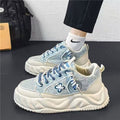 Niche men's shoes winter breathable easiest for matchthick sole bread shoes men non-slip hidden heelcasual dad sports trendy shoes