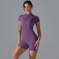 New arrival: seamless, barely-there feel, high-neck yoga bodysuit with half-zip – quick-dry, one-piece activewear for running and fitness