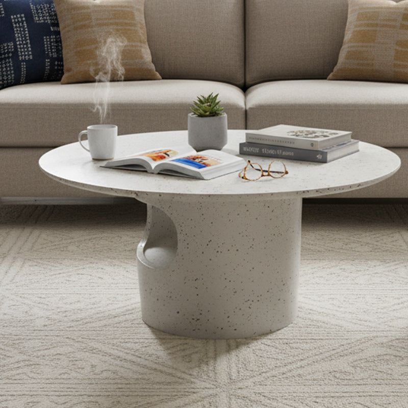microcement coffee table modern casual living room special-shaped low table small apartment cream style small creative coffee table
