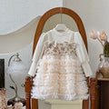 Girls' dresses: new autumn  collection - elegant fleece-lined birthday dress for little girls, super fairy tutu princess dress for children