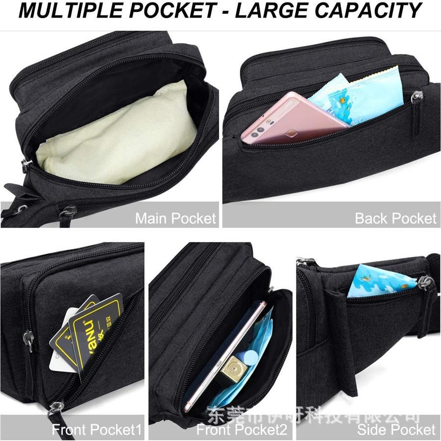 hot-selling men's and women's waist bag with water bottle holder, multi-purpose crossbody bag, fashionable waist bag, men's chest bag, water bottle bag