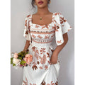 Amazon fashion elegant short-sleeve midi dress for women,  summer new arrival, slimming and figure-flattering
