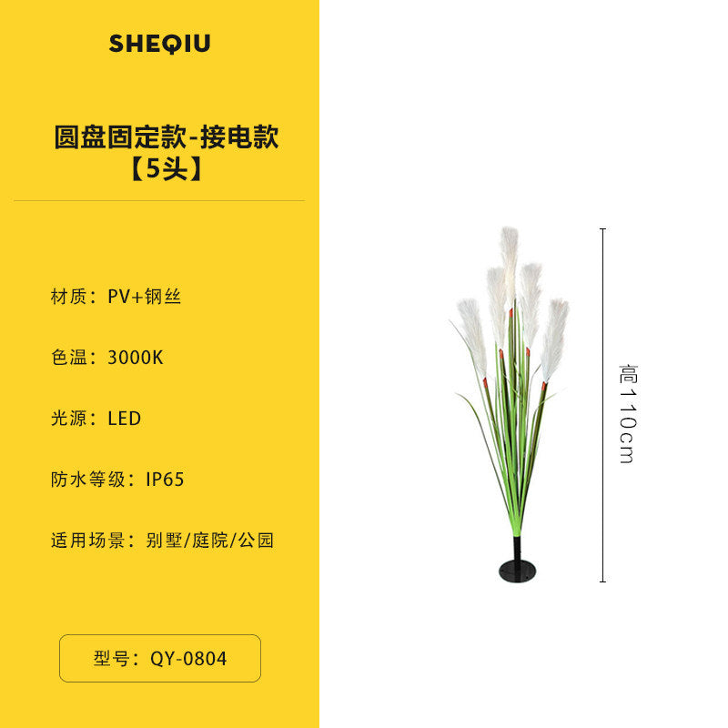 Outdoor solar reed lights - waterproof landscape decorative lighting for garden, lawn, and yard illumination projects