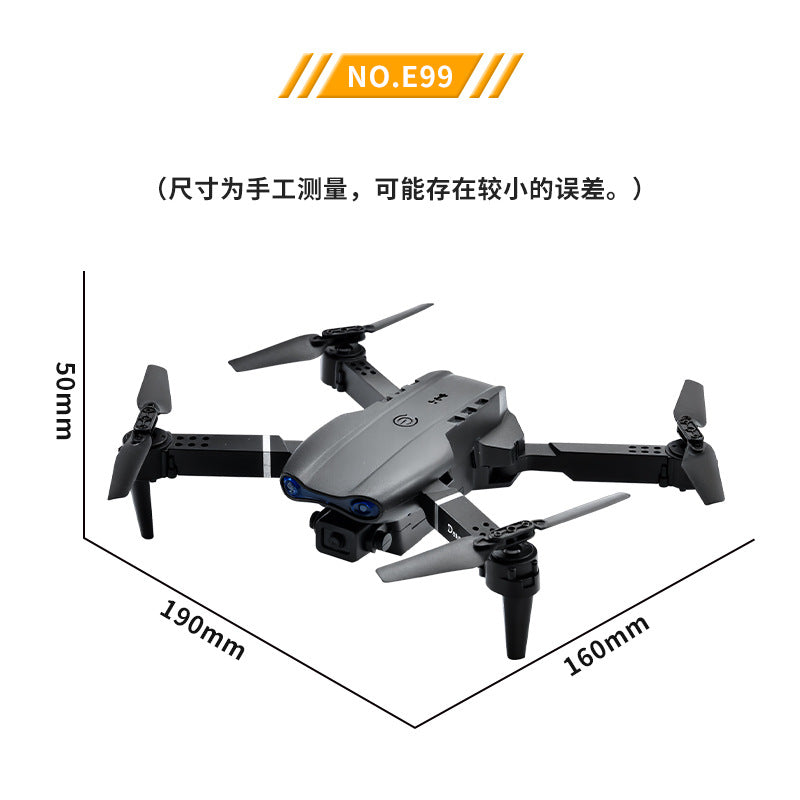 hot seller e99 drone: hd dual-camera aerial photography, foldable remote control aircraft, kids' quadcopter toy