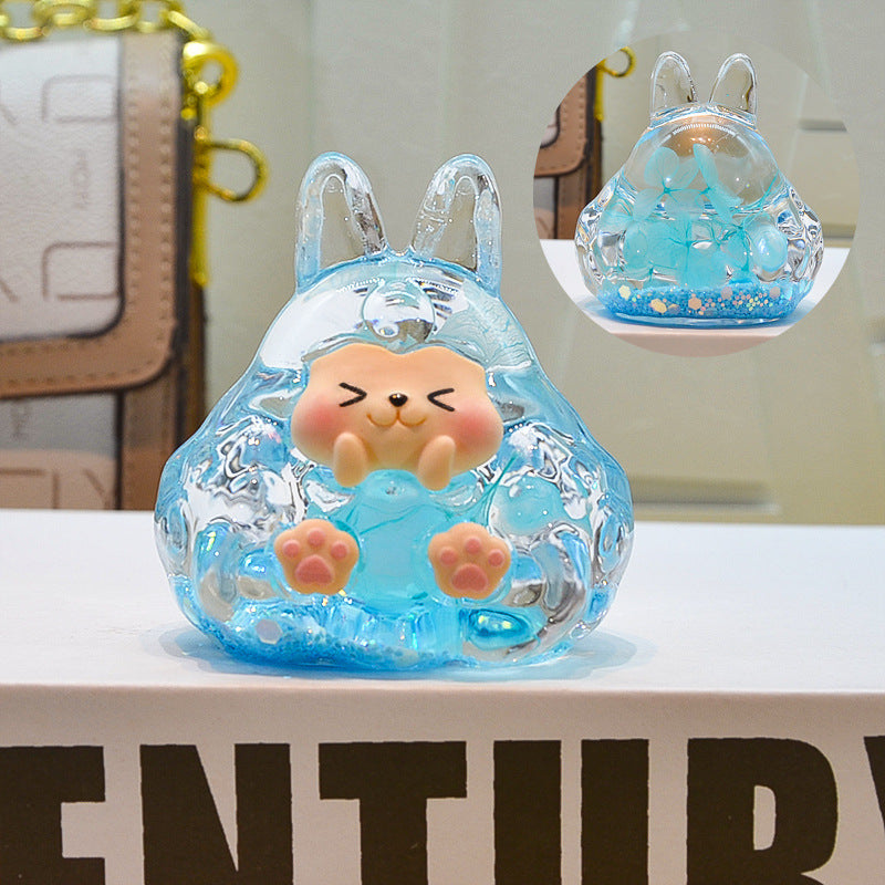 oversized three-dimensional quicksand KIKI shopping mall blind box figure desktop ornament car pendant DIY jewelry accessories