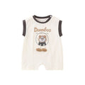Handsome baby jumpsuit summer baby vest newborn sleeveless clothes thin summer clothes cartoon romper