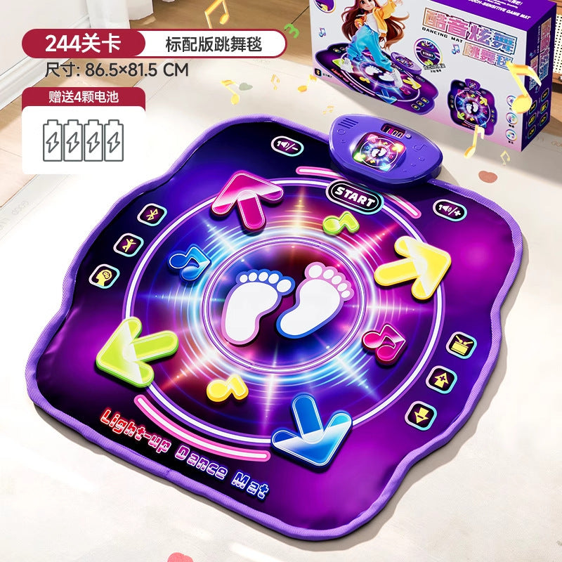 Kids' educational light-up musical dance mat - bluetooth activated, sports & gaming, casual fitness, jumping toy for boys & girls