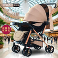 Foldable baby stroller - reclining seat, lightweight, four-wheel shock absorption, perfect for lounging and outings