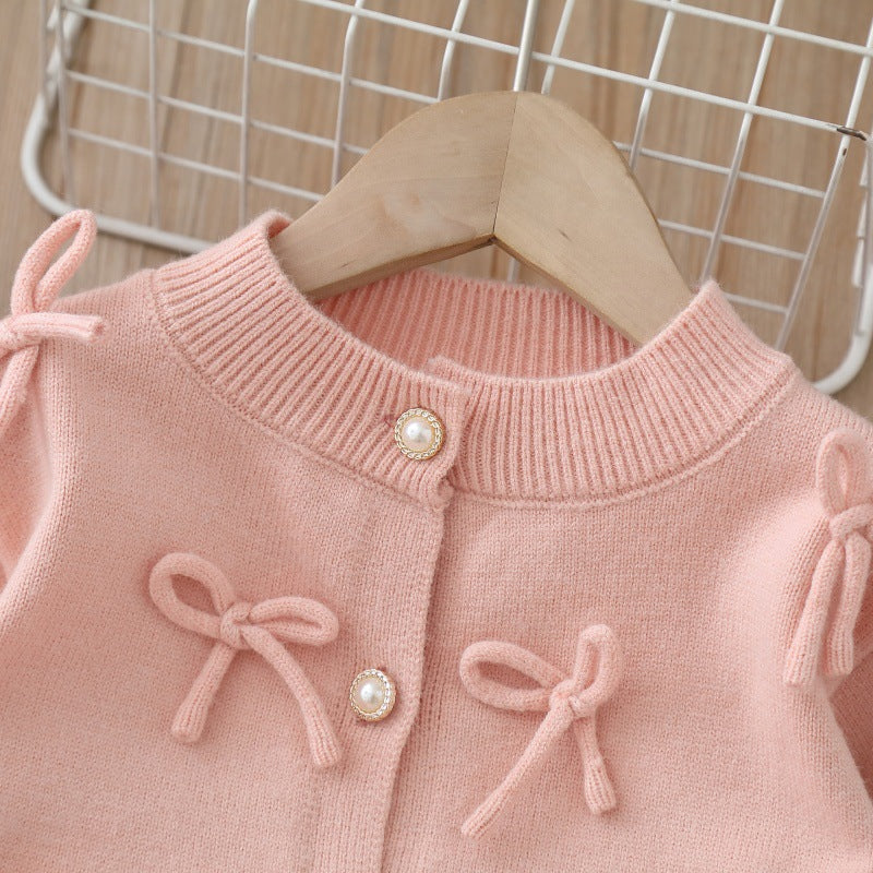 Girlsweaterfall and winter style aisha princess group tutu skirtfall and winternew arrival baby girl k-styleknittingcardigansuit