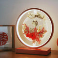 Red festive wedding table lamp bedroom bedside lamp wedding room everlasting light gift wedding creative led warm romantic