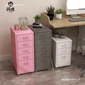 Drawer-type storage cabinet under the desk, drawer cabinet with lock, bedside table, multi-layer iron storage cabinet