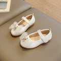 spring/autumn girls' leather shoes - bowknot princess flats - kids' velcro dance shoes - velcro girls' shoes