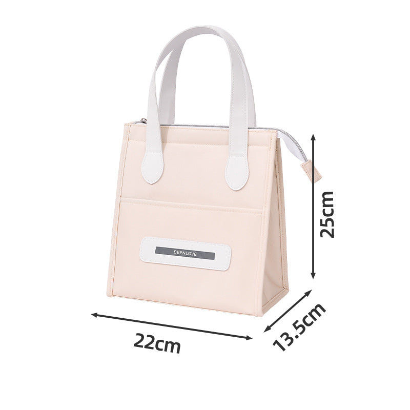 Beilian Hand Carry Bento Bag Japanese Style Portable Lunch Box Bag Thickened Aluminum Film Lunch Bag Student Handheld Bento Bag